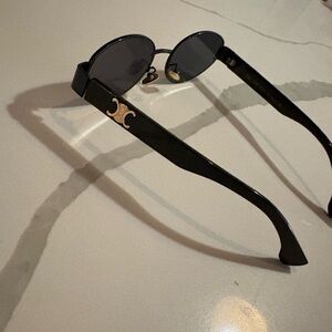 Celine Black Sunglasses with gold Detail